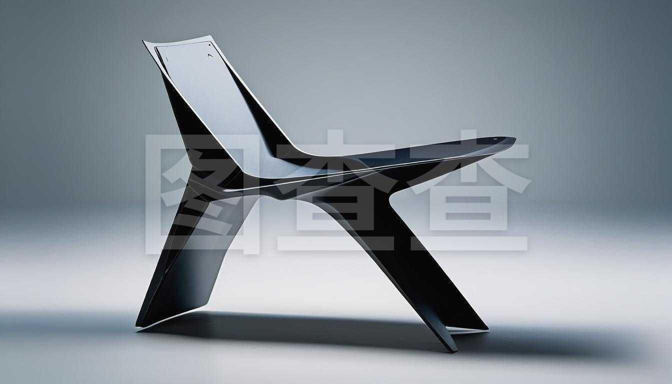 現(xiàn)代椅設計靈感來自F-117夜鷹戰(zhàn)斗機,由扎哈·哈迪德設計,產(chǎn)品圖片攝影。